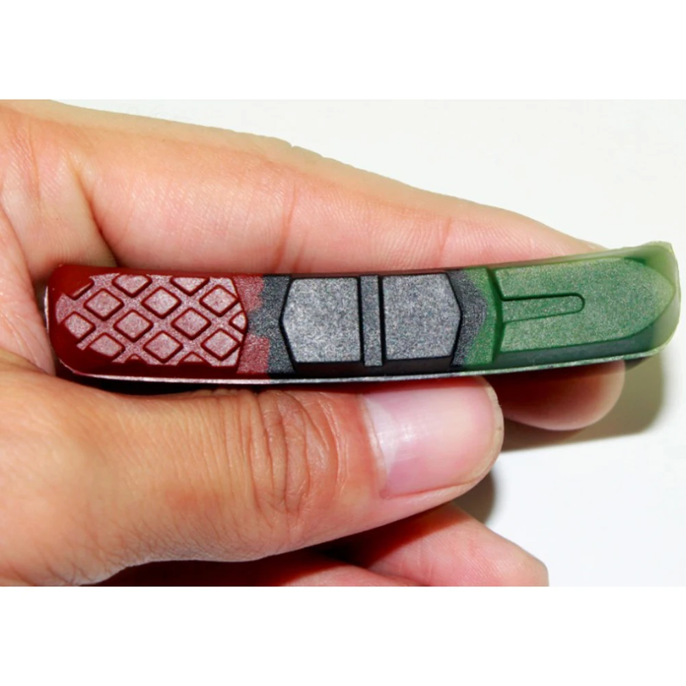 

Brake Pads Set For Road Mountain Bike Blocks Durable All Weather No Noise Sand Guide Grooves Curved Design