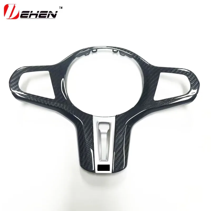 Carbon Fiber Car Steering Wheel Panel Decoration Cover Trim For BMW 1 2 3 4 5 67 8 series X3 X4 X5 X6 X7 G20 G26 G30 G05 G29 G12