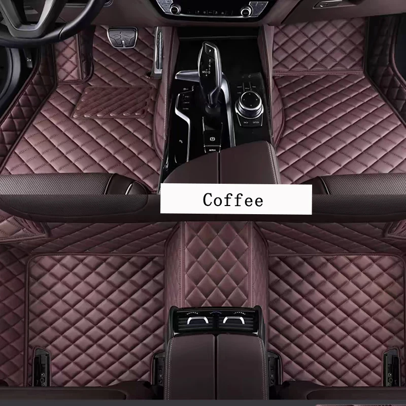 Durable Custom Colorful Leather Car Floor Mat for BMW 7 Series Year 2016-2022 Auto Carpet Interior Parts 2
