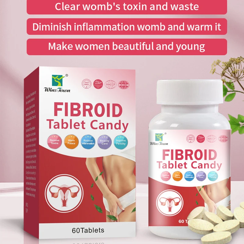 60 Pills Fibrous Tablet Candy Eliminates Uterine Toxins Wastes Alleviates Uterine Inflammation Health Food