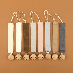 Trendy Baby Pacifier Clip Chain Corduroy Newborn Pacifier Holder Baby Pacifier Clip Chain Soft & Comfortable