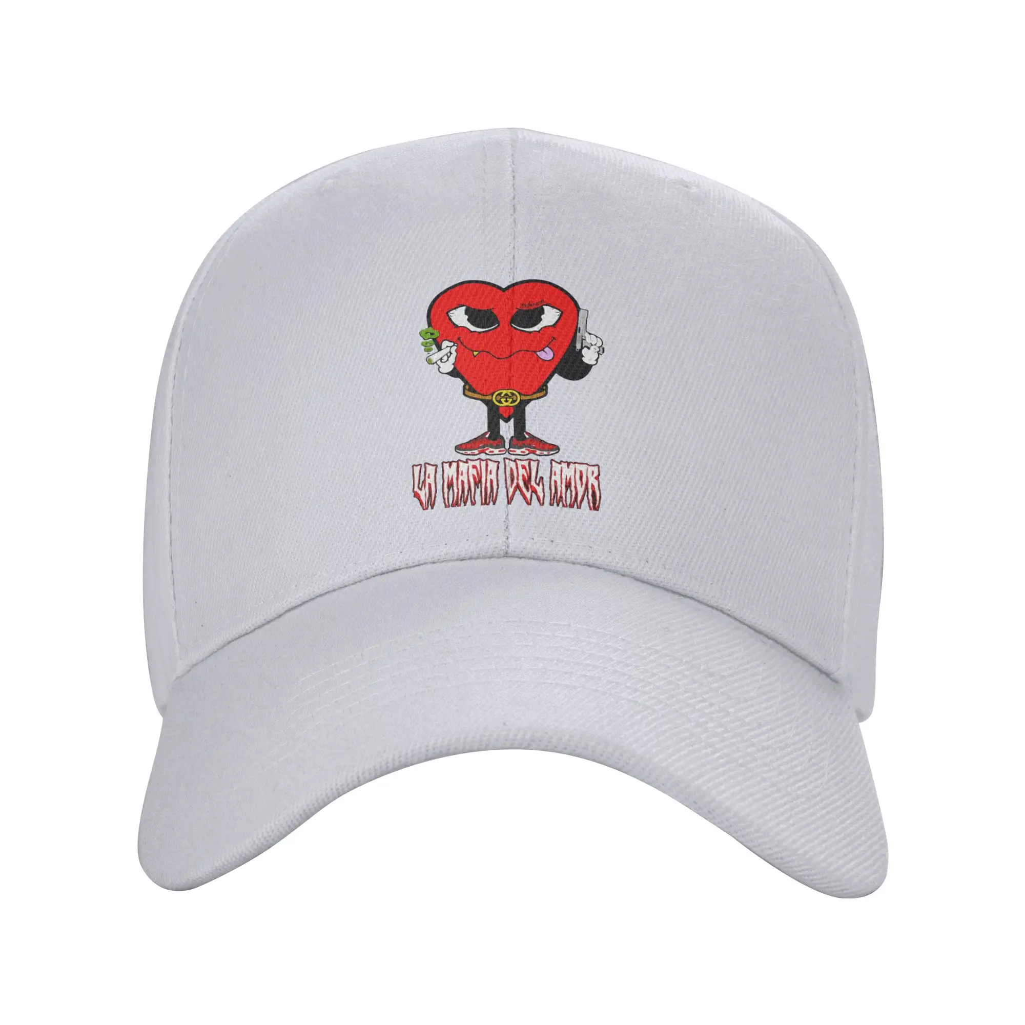 Fashion LOVE MAFIA Curved Brim Baseball Cap Simple Versatile Brand Cap