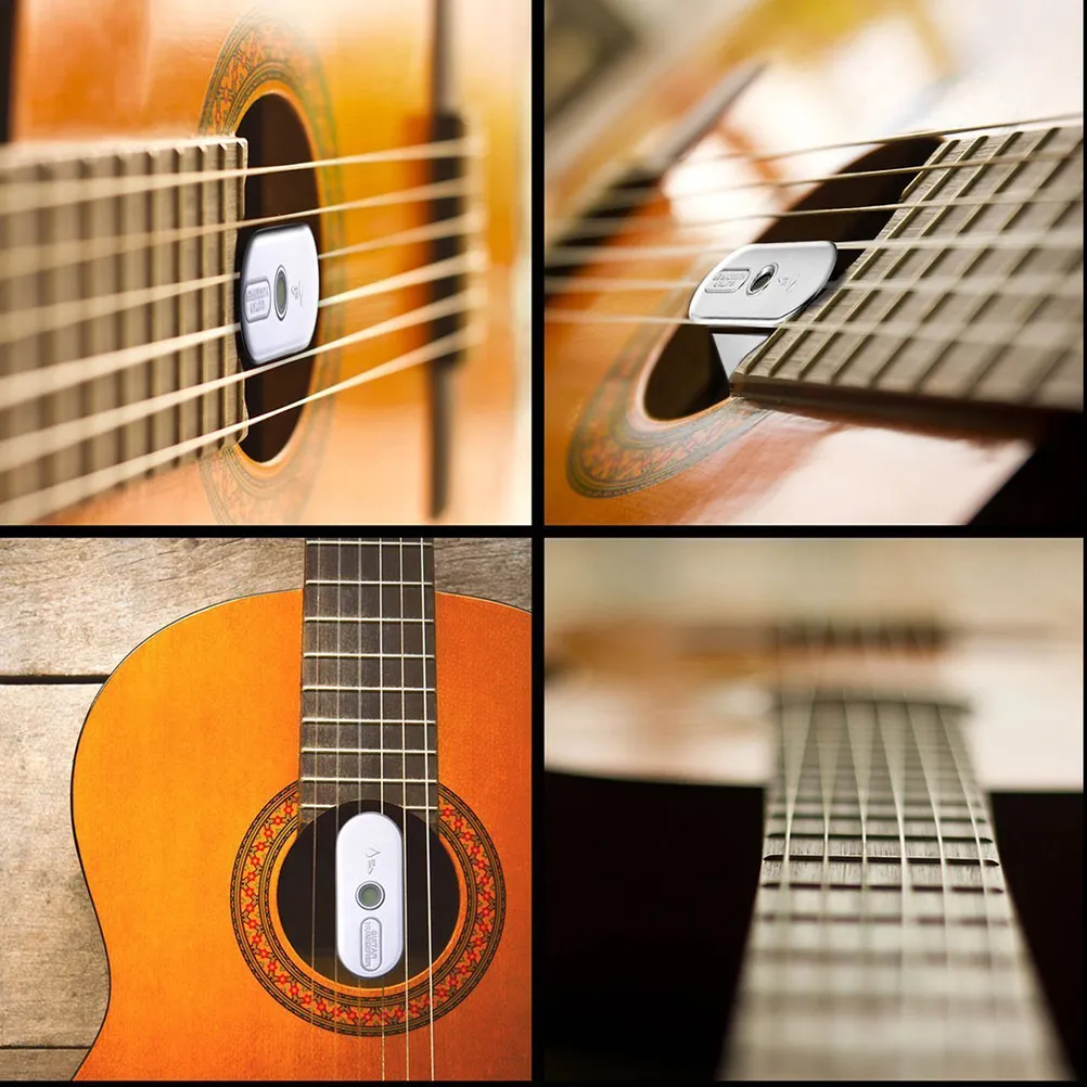 Guitar Humidifier White 8x6x2cm Plastic Acoustic Instrument Moisture Controller Even Slow Release No Contact No Scratch Sound