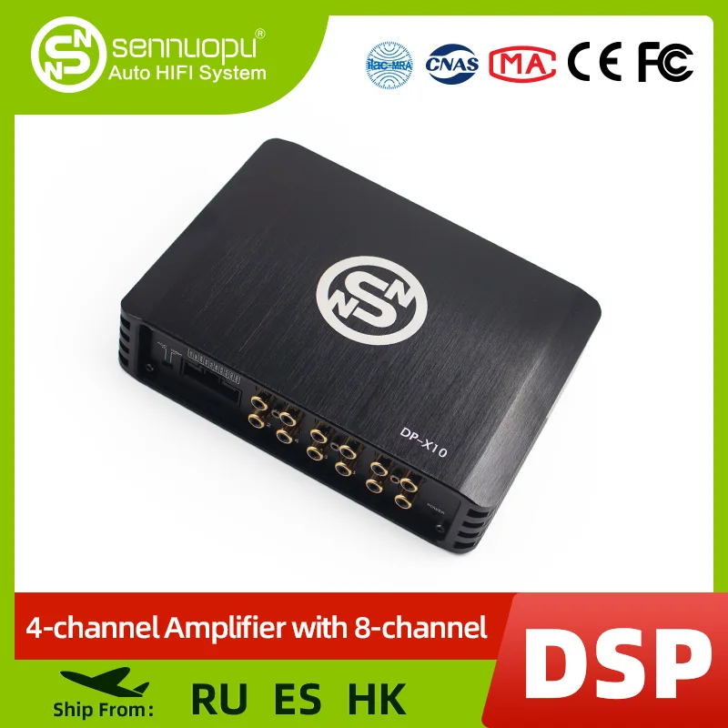 Sennuopu Amplificador Profesional Car Audio 4 Channel Amplifier Equalizer Amplifier 8 Channel RCA Audio Signal Output 91 - 100db