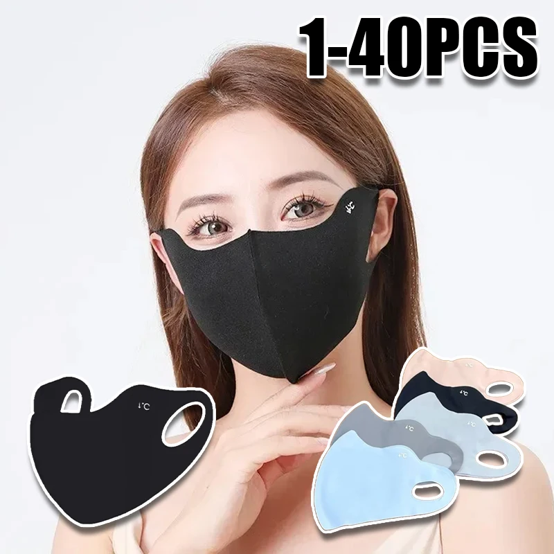 

3D дышащая маска для лица из ледяного шелка унисекс, летняя, с защитой от солнца, моющаяся, с функцией УФ-защиты и очками, для активного отдыха