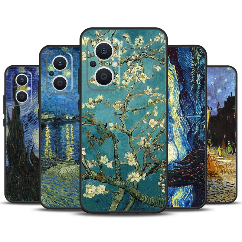 Van Gogh Art Oil Painting Case For OPPO Reno 10 8 Pro 4Z 5Z 4 5 6 7 Lite 8T OPPO Find X5 Lite X6 Pro X3 X2 Neo Cover