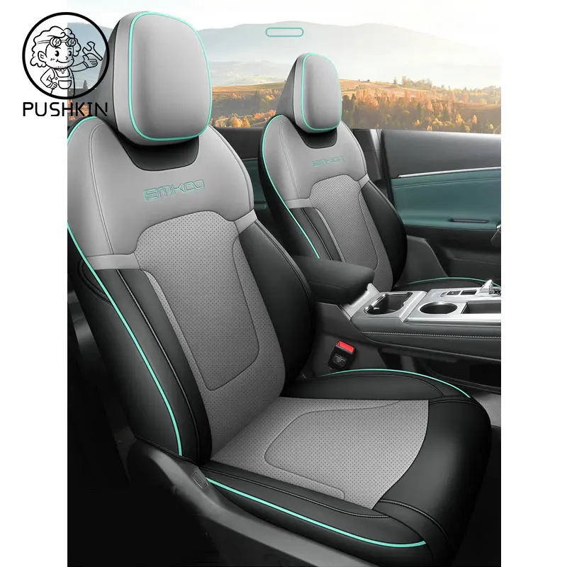 

Custom Fit Car Accessories Seat Covers For 5 Seats Full Set Top Quality Leather Specific For GAC Trumpchi EMKOO 2023 2024