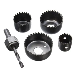 4pc Hole Saws Kit 28/34/48/50mm Hole Cutter Drill Bit Set Hole Saw Cutter Wood Plastic Wood Cutter Woodworking With Center Drill