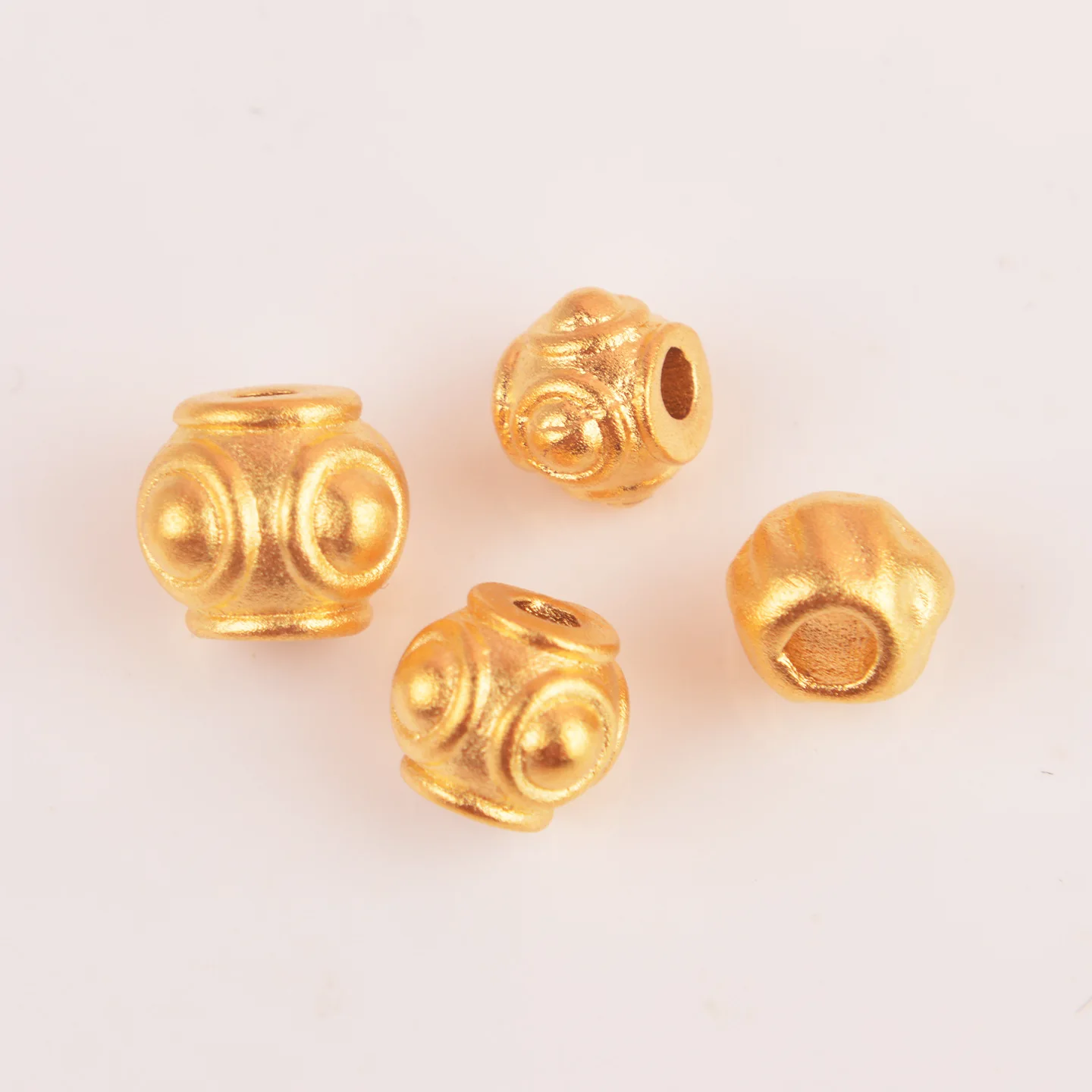 Chinese Style Lucky Fortune Blessing Copper Gold Plated Dragon Eye Planet Spacer Beads Diy Bracelet Necklace Wenwan Jewelry Maki