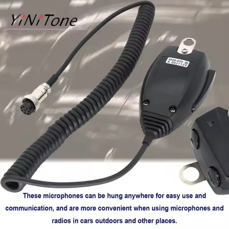 Walkie Talkie EMS-57 Handmicrofoon voor Alinco HF/Mobiele DR-620D/635 X-SR8E DX-70T DX-77T DR-235 Luidsprekermicrofoon met DTMF-toetsenbord