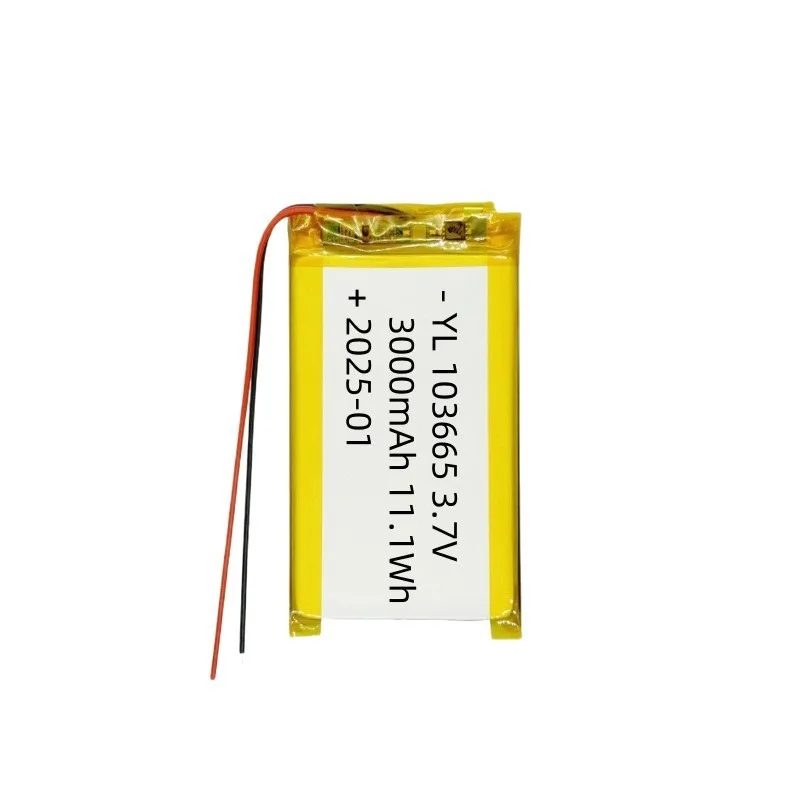 10pcs 3.7V 3000Mah 103665  Li Polymer Batteries for Early Education Machine Heating Gloves Charging Pump Desk Lamp