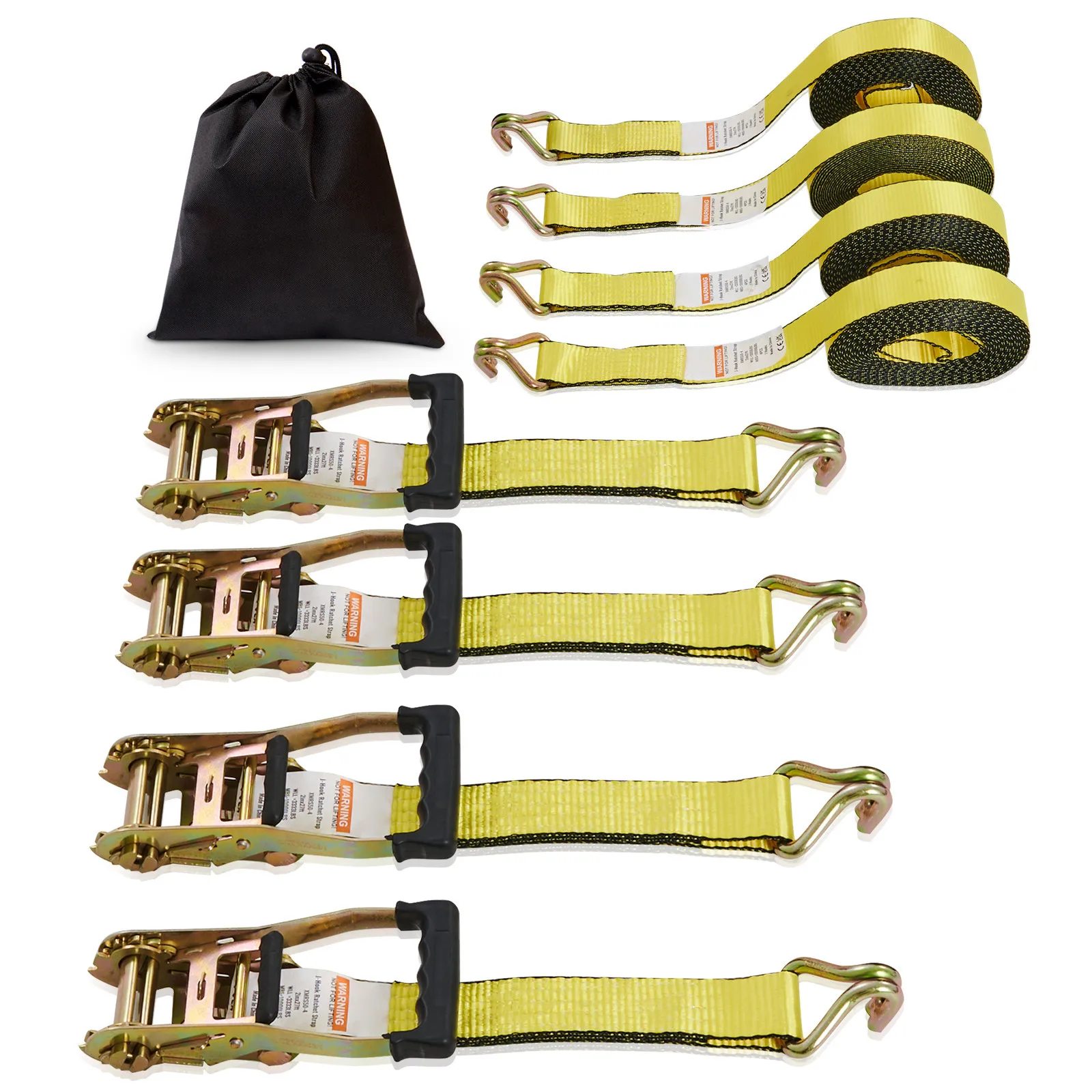 4 Pack Ratchet Tie Down Straps 10000 lbs 2