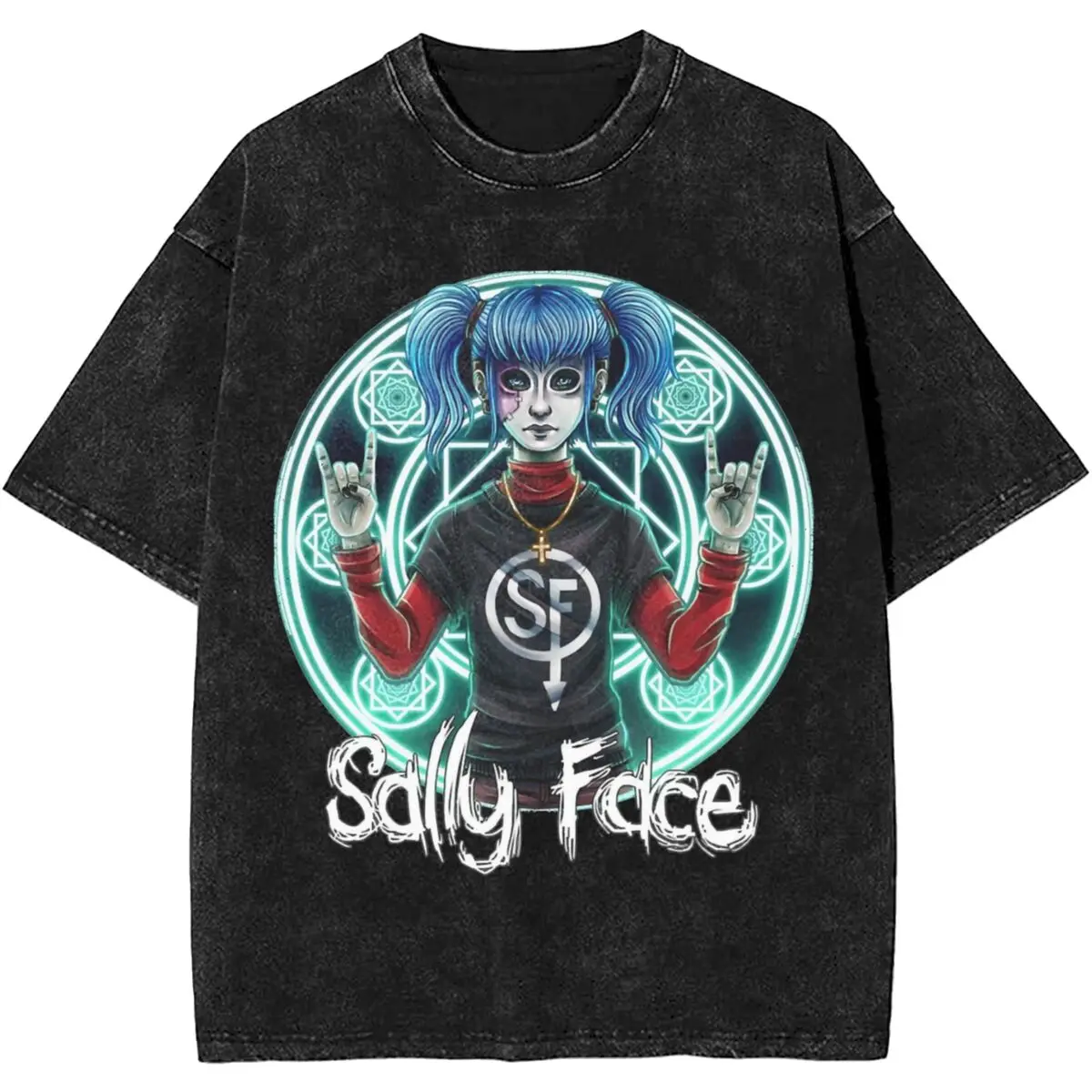 Sal Fisher Sally Face T Shirt Hip Hop Short Sleeve T-Shirts Sallyface Novelty for Men Women Streetwear Graphic Printed Tees