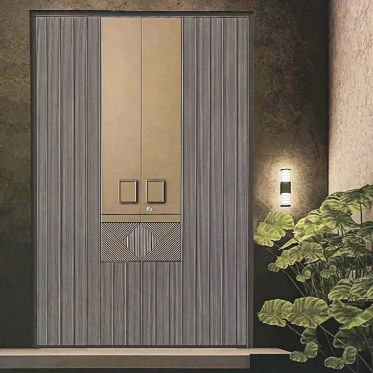 

Modern Waterproof Cast Aluminum Garden Gates Contemporary Design for Self-Built Homes & Villas Double Doors Security Entry Doors