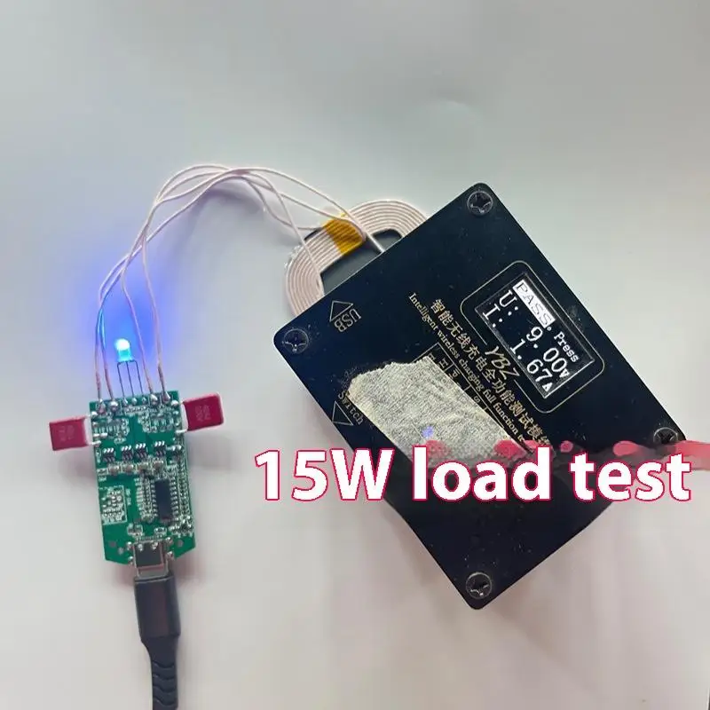 1Pcs Wireless Charging Type-C Interface 15W Dual Coil Wireless Charging Module Wireless Charger PCBA Home Car Equipment - view 3