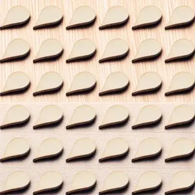 

200Pcs Water Drop Shape Wooden Cutouts Unfinished DIY Craft Supplies Natural Material Easy to Paint and Decorate