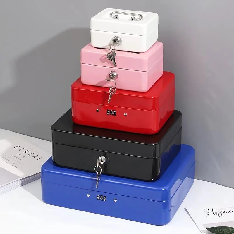 Protable Key Locker Safe Home Shop Steel Mini Money Box Security Cash Box Storage Box Hidden Coin Money Jewellery