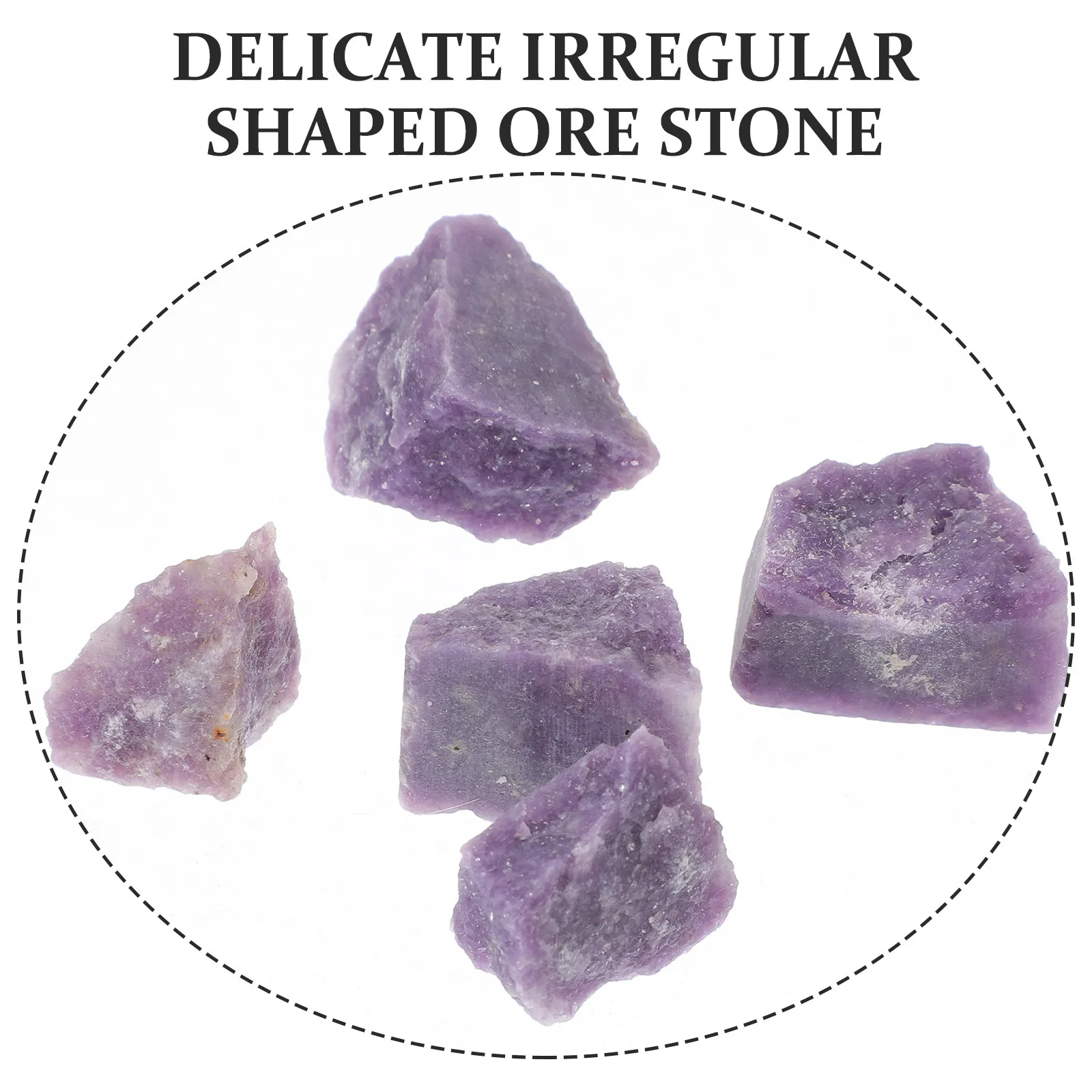 1Set Purple Mica Mineral Specimen Natural Irregular Ore Sample Decorative Desktop Ornament Teaching Collection