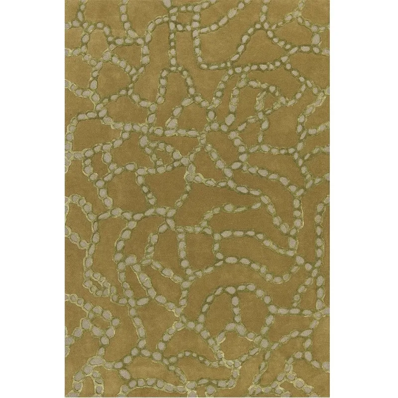 American retro carpet living room green medieval thickened wool abstract lines high-end bedroom bedside blanket