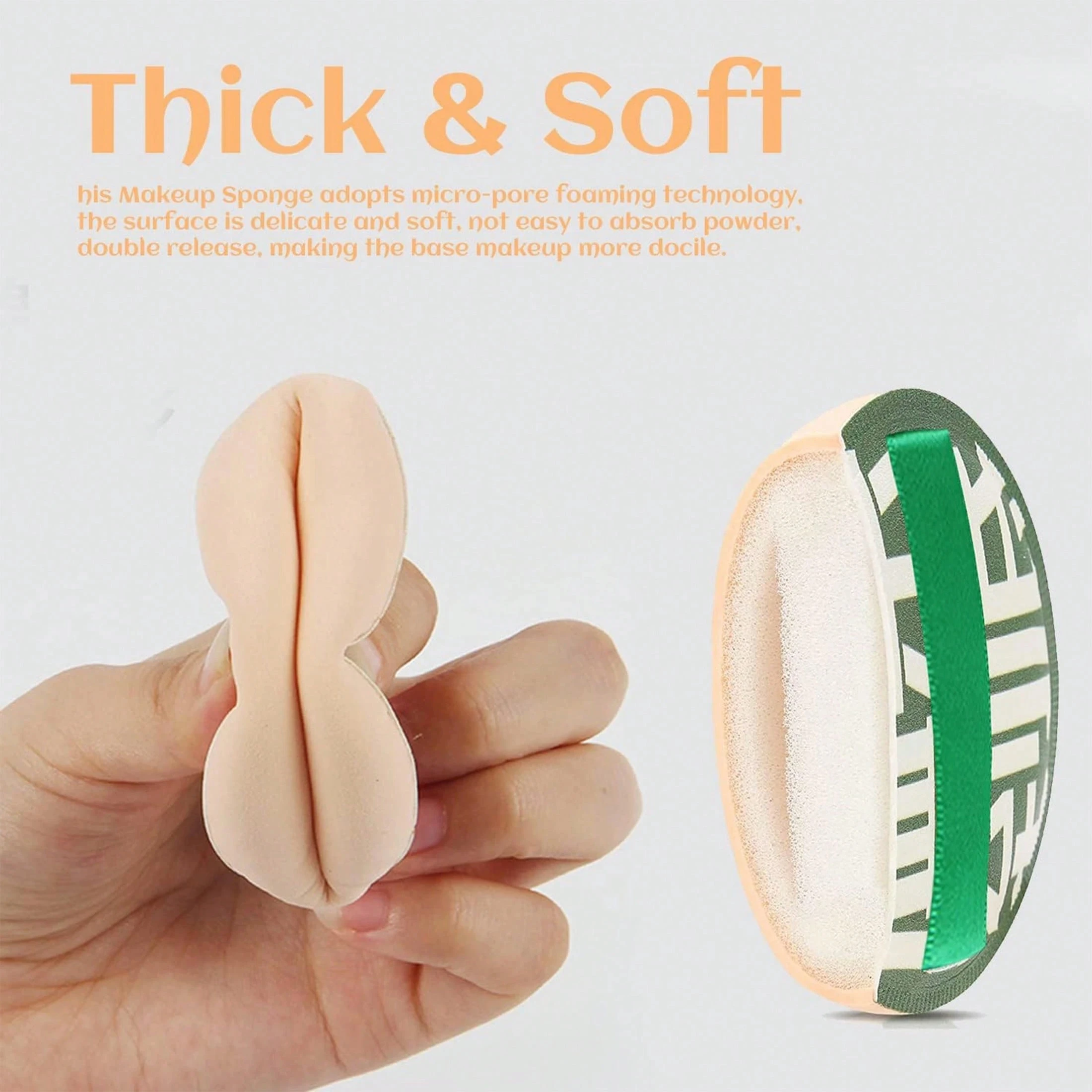 2/6/10 szt. Super Grube Gąbki do Makijażu, Miękki Puszysty Pędzel do Podkładu w Płynie, Gąbka o Wysokiej Gęstości, Miękki i Sprężysty do Makijażu