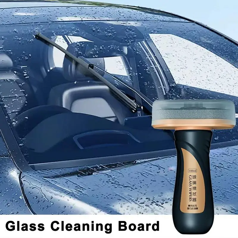 2 In 1 Glass Cleaner 100ml Glass Oil Film Wiper Outdoor Window Cleaner 2 In 1 Oil Film Cleaning Agent Car Windshield Cleaner For