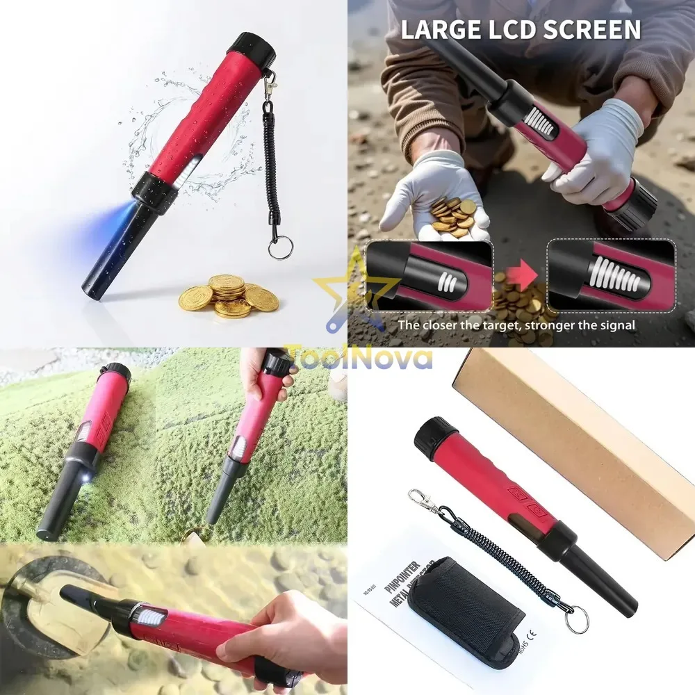 Fully Waterproof Handheld Metal Detector Pinpointer for Adults MD-880 Plastic ABS Small Wand for Gold Coins Inspection
