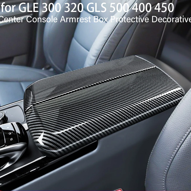 Car Center Console Armrest Box Protective Decorative Cover for Benz 2015-2019 GLE 300 320 2016-2019 GLS 500 400 450 Accessories