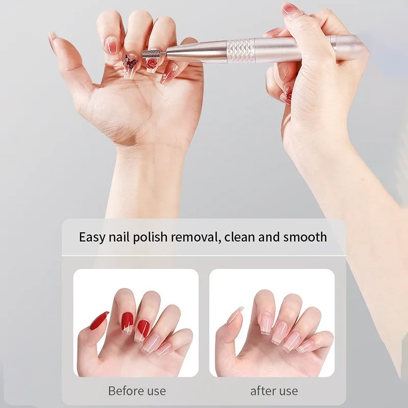 Women Nail Drill Machine Shocker Electric Nail Sander Small Professional Nails Equipment Rechargeable Manicure Cutter Machines