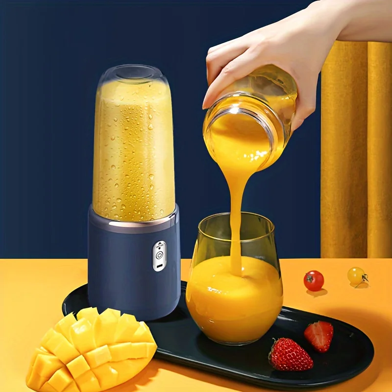 1PC new portable juicer with 2 cups, USB charging mini blender, fresh juicing cup and personal size smoothie blender.