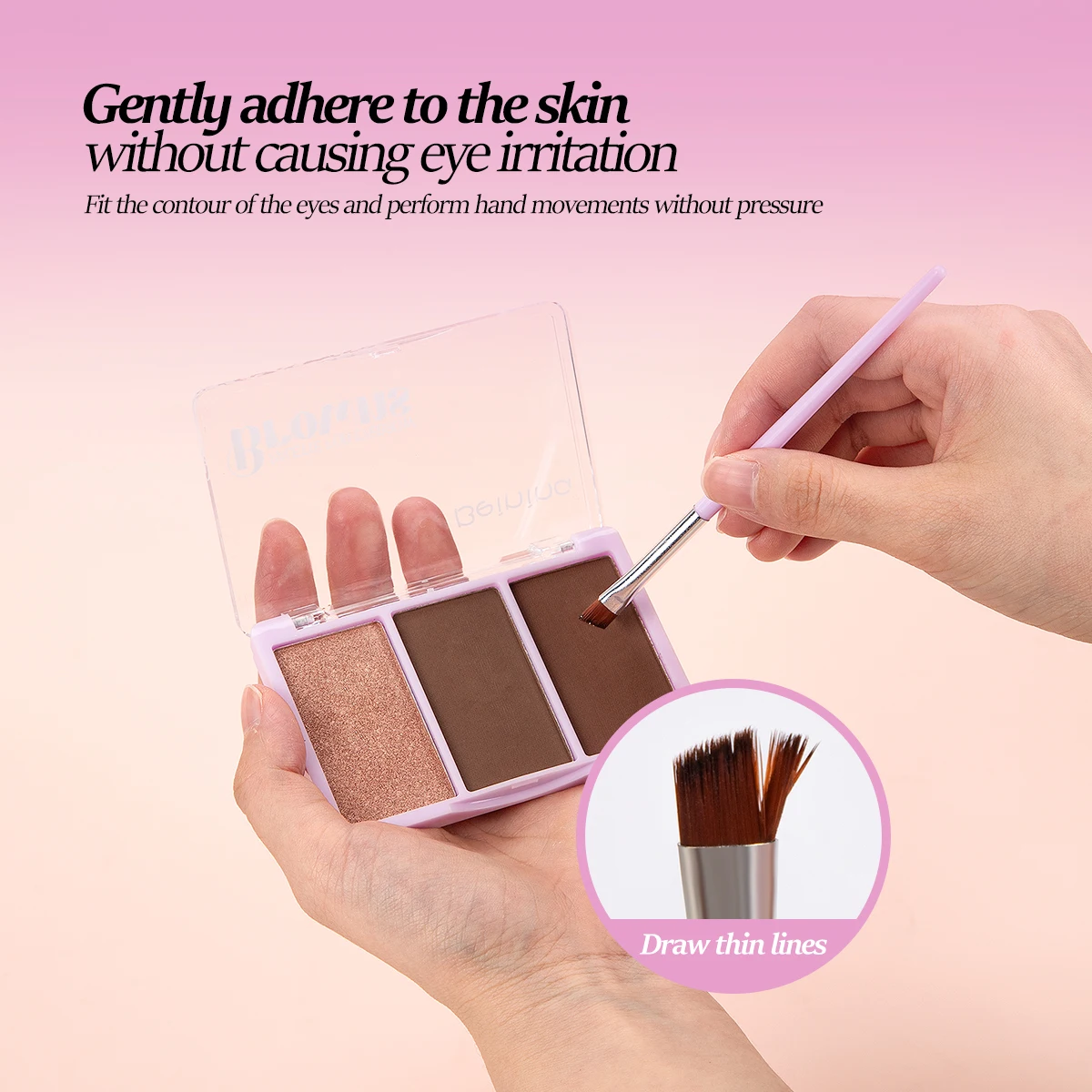 Set di polvere per sopracciglia a 4 colori Crema modellante per sopracciglia con stencil per sopracciglia Pennello per sopracciglia Kit per trucco facile da usare per principianti