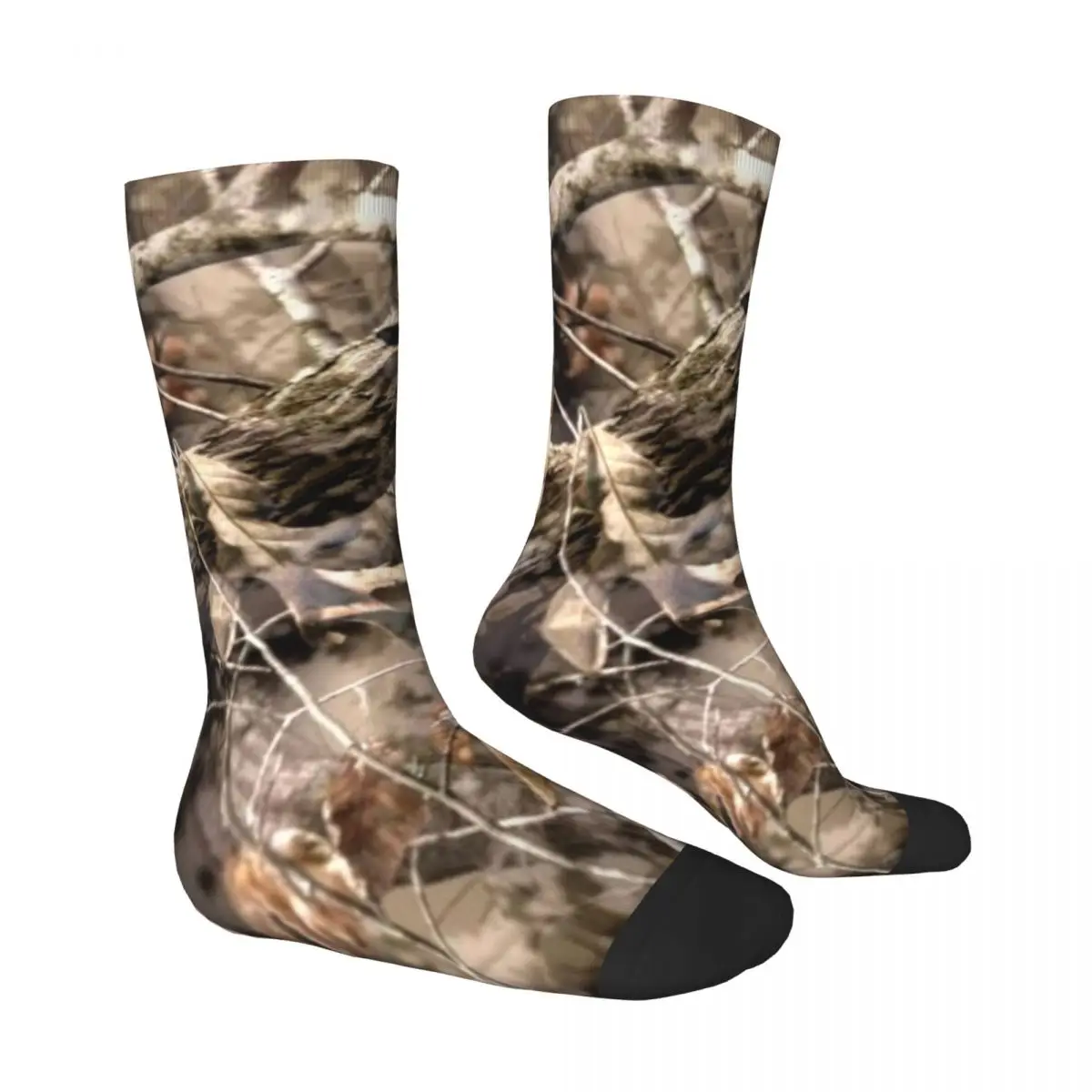 Adults Men Socks Hunting Camo Real Tree Stockings Winter Casual High Quality Socks Graphic Climbing Non-Slip Socks