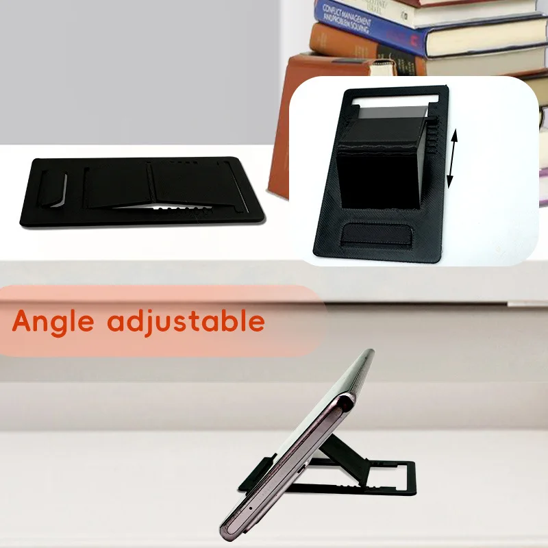 1 шт. минималистичный портативный держатель для телефона с кредитной картой, прочный и прочный, регулируемый угол, держатель для мобильного телефона, материал безопасности