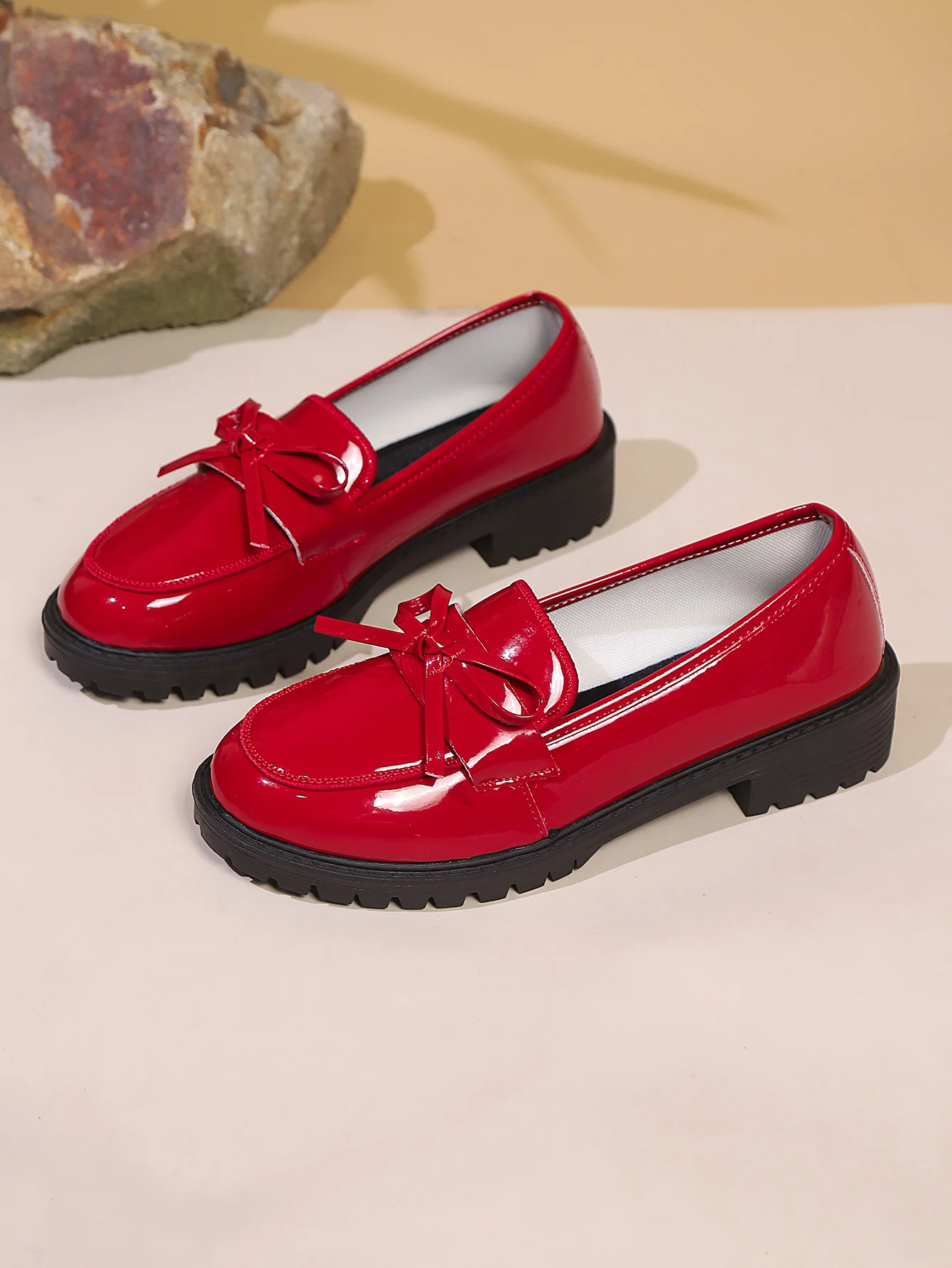 Red Bow Slip-On Loa… - image