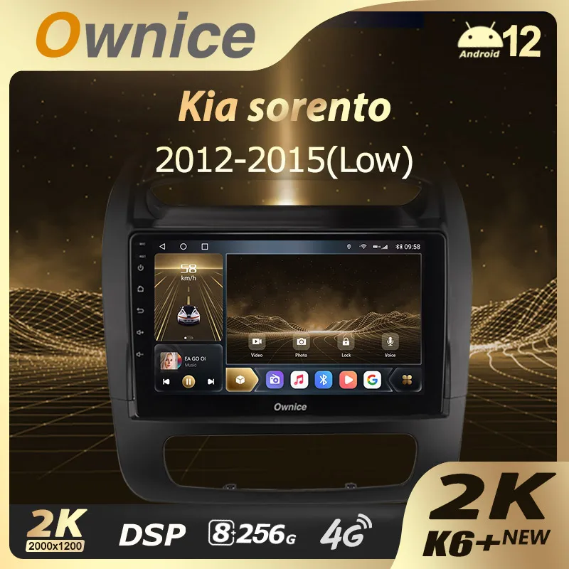 

Ownice K6+ 2K for Kia Sorento 2012 - 2015 8+256G Ownice Android 12.0 Car Radio GPS 2din 4G LTE 5G Wifi Autoradio 360 SPDIF