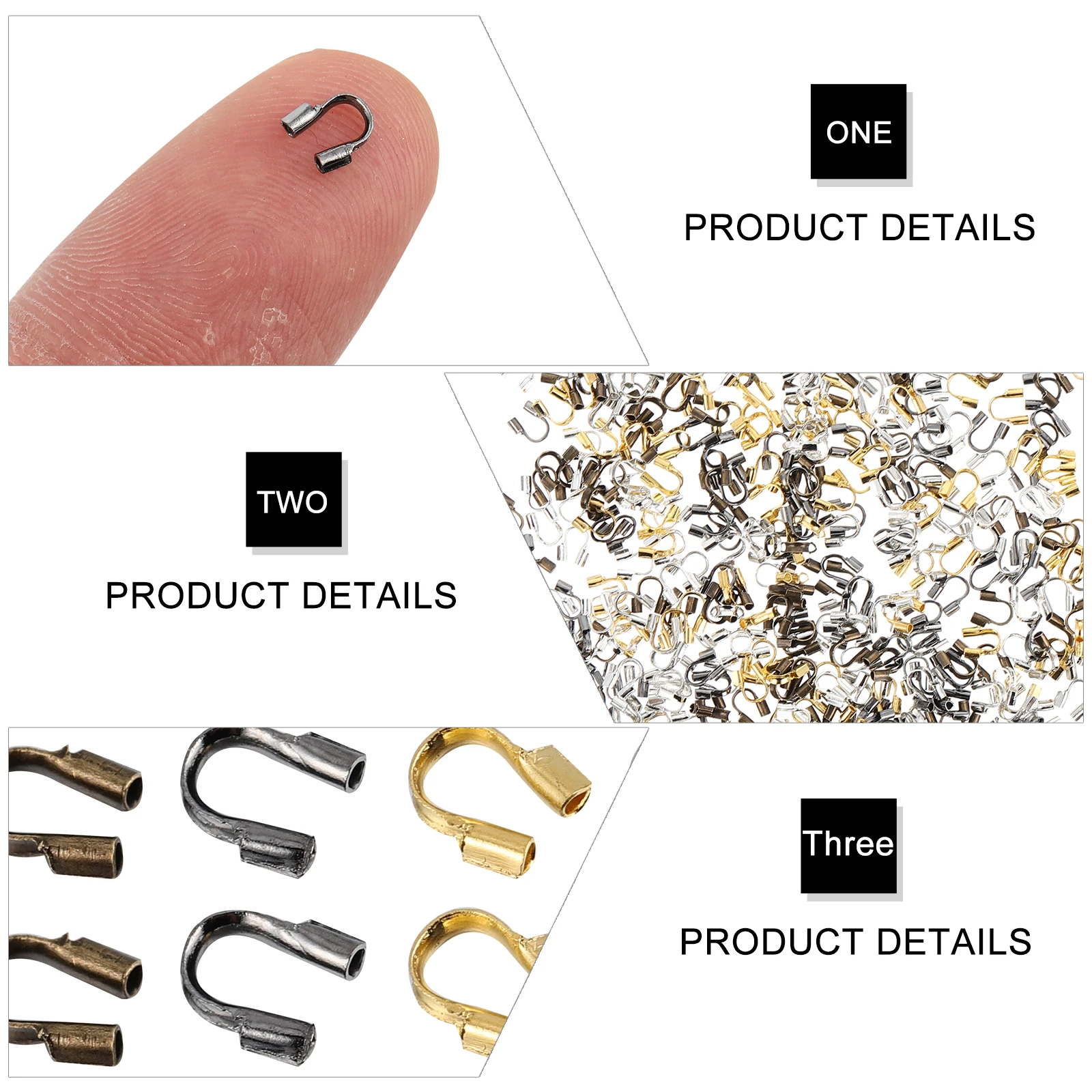 

500pcs U-Pattern Alloy Open Positioning Buckle For Jewelry Making Diy Bracelet Necklace Accessories U Shape Tail Clasp Cord