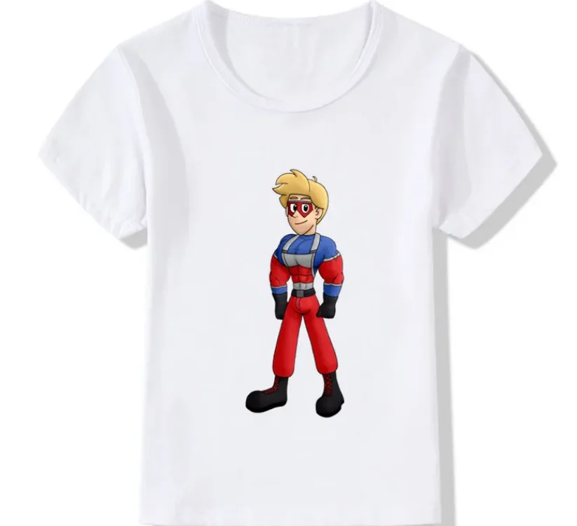 Henry Danger Print T-shirts infantis, desenhos animados para bebês e meninos, streetwear casual infantil, tops de verão, 2024