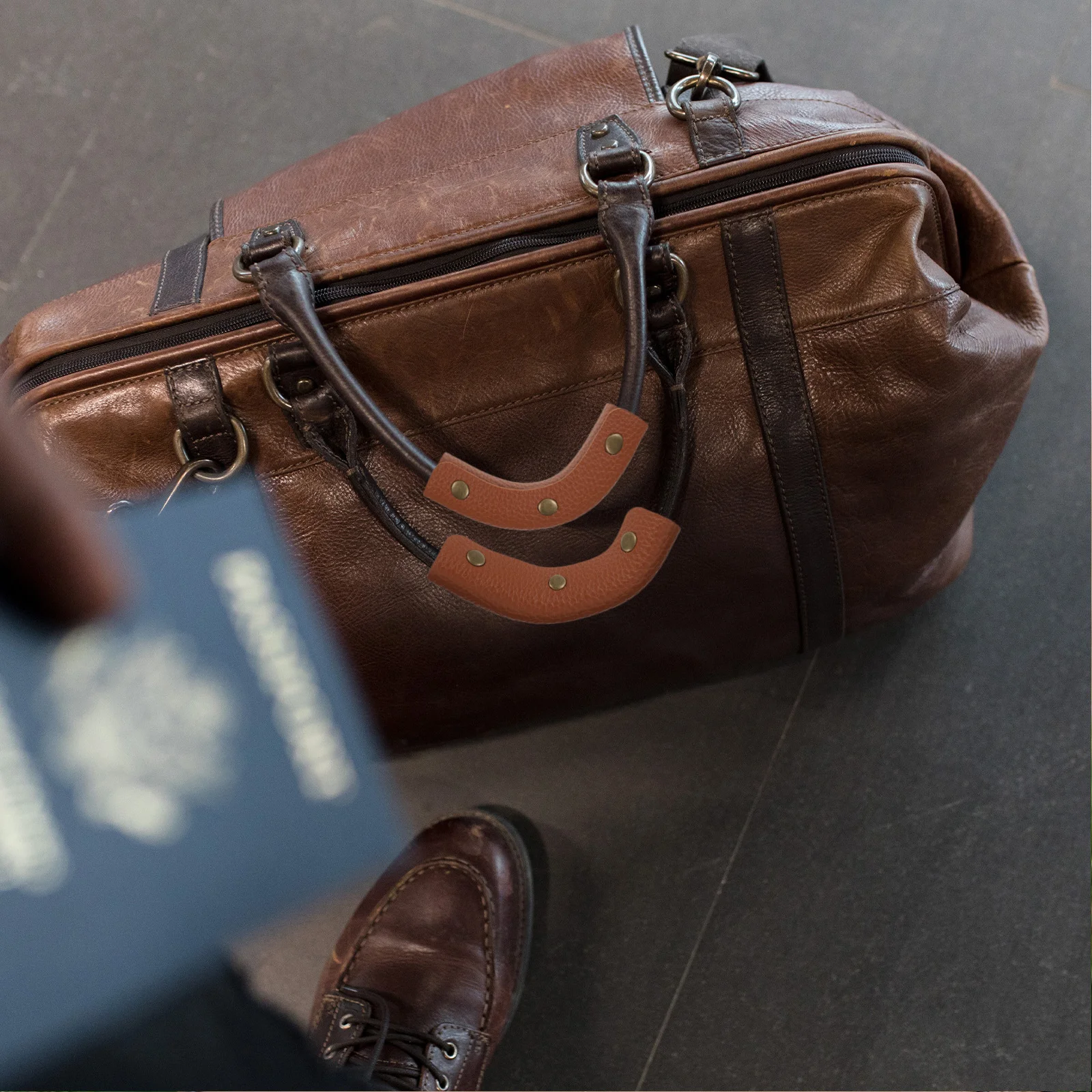 

PU Luggage Handle Cover Practical Travel Bag Grip Wear-Resistant Easy Install Convenient Decorative Excellent Durability