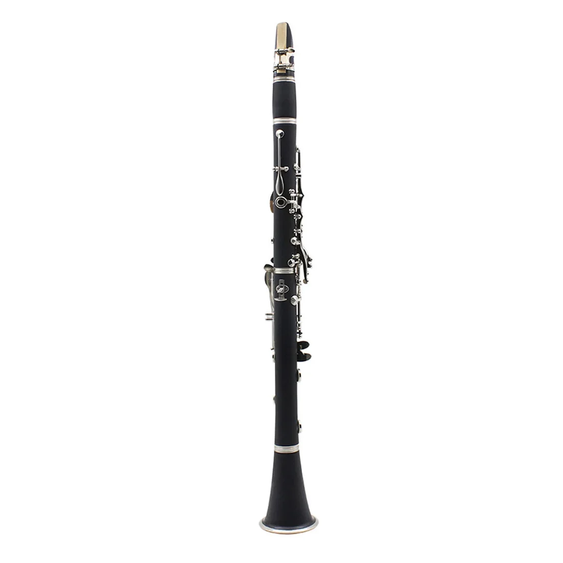 Clarinete M MBAT, tubo negro de Metal de 17 teclas, instrumento de alta gama para examen/prática/rendimiento, duradero dedicado con Clip de lengüeta para cabeza