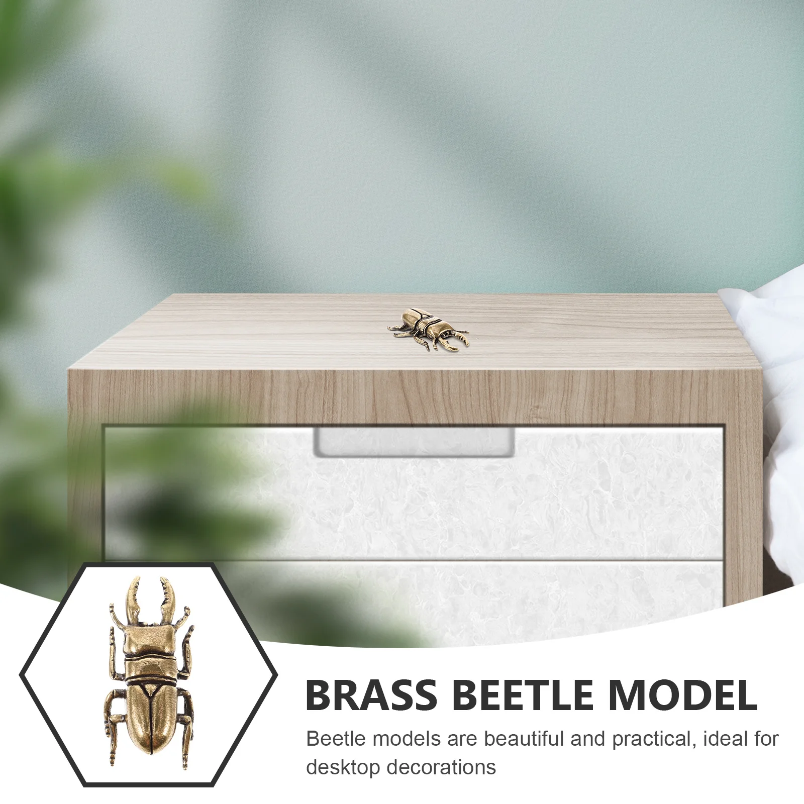 صغيرة النحاس خنفساء الذهب الحشرات ديكور سطح المكتب زخرفة الشاي الحيوانات الأليفة فنغ شوي الثروة الحيوان النحت للمنزل #6