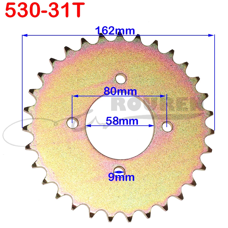 

530# Chain 31Teeth Sprocket Fit For ATV Jinling 250cc 300cc parts EEC JLA-21B JLA-931E Pit Dirt Bike Motorcycle