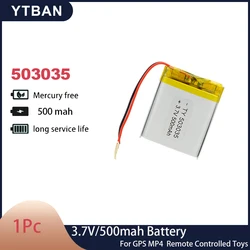 1pc 3.7V 503035 500mAh Rechargeable Battery Gps Polymer Lithium Battery For LED Light Driving Recorder Radio Bluetooth Speaker