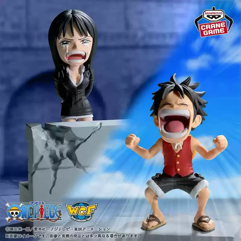 

Bandai Cute Q Version Banprseto Wcf One Piece Luffy Zoro Nami Nico Robin Story Toy Anime Character P Model Collection Gift