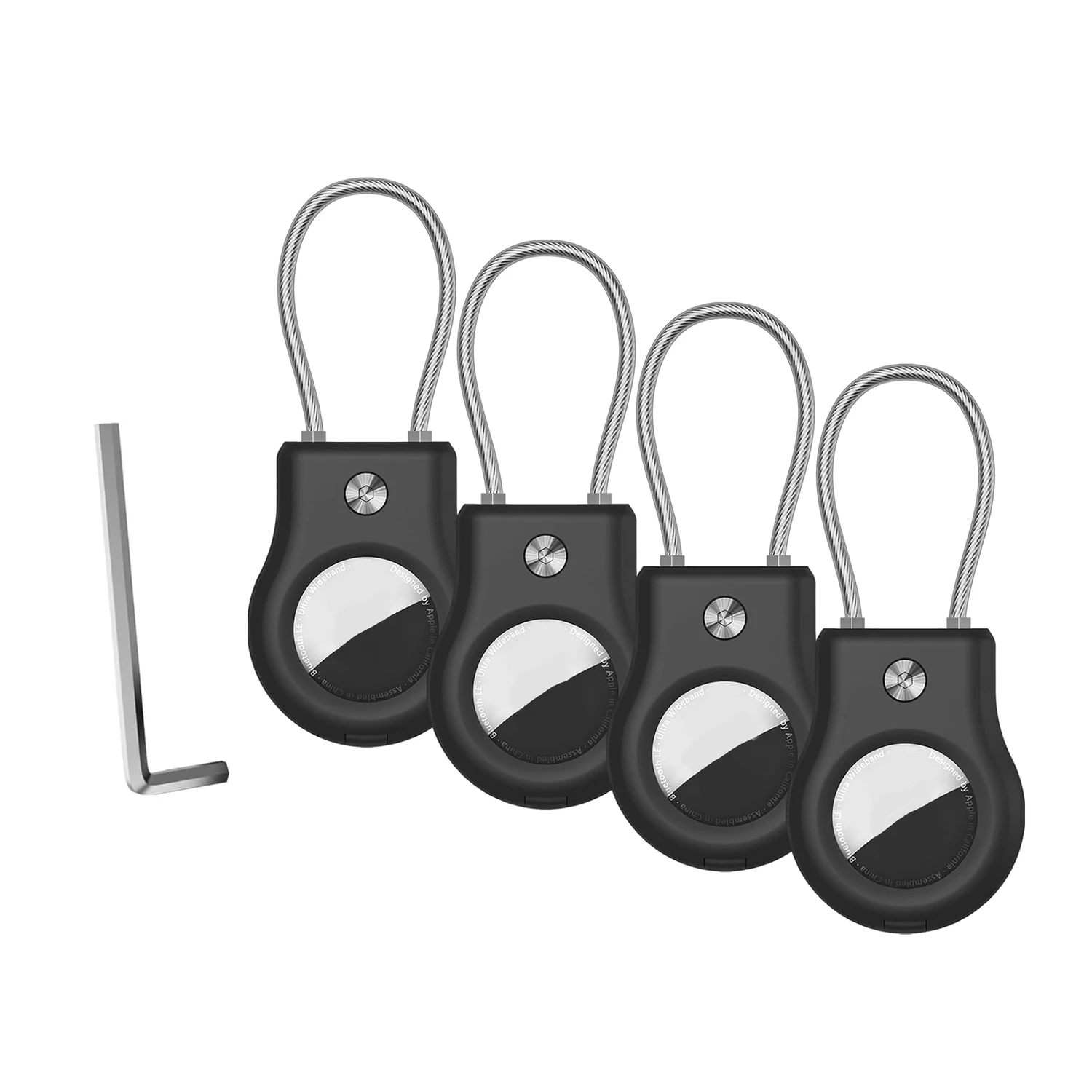 

A98Z брелок-держатель для Air Tag Lock, чехол с проволочным кабелем для Airtags, защитный чехол с брелоком для багажа, прочный