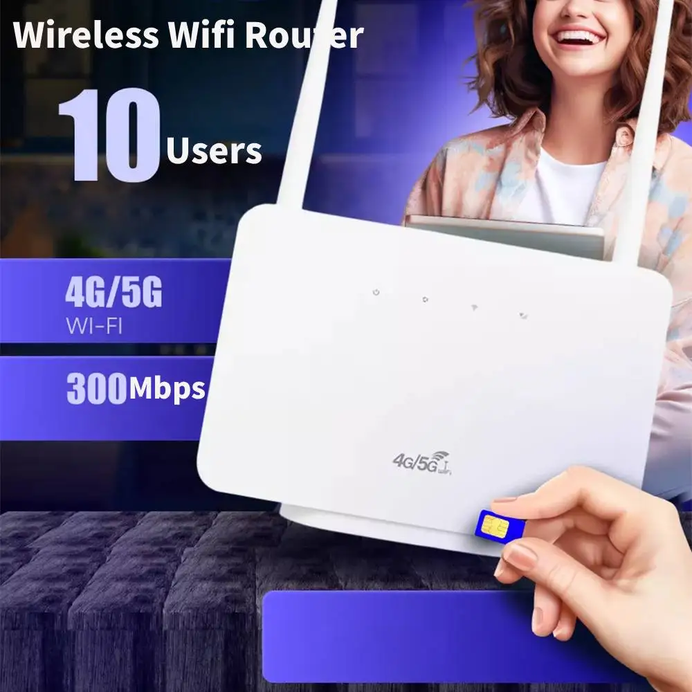 

Wi-Fi-маршрутизатор, 300 Мбит/с, 4G-маршрутизатор, беспроводной модем, внешняя антенна со слотом для SIM-карты, вилка европейского/американского стандарта, интернет-соединение