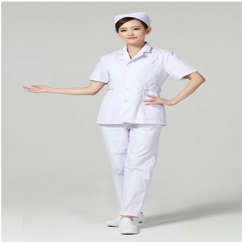 Pink Short Scrubs Top Nurse Uniforms Lab Coat Doctor Uniform for Women Outwear Medical Clothing Beauty Salon Long Sleeve clothes