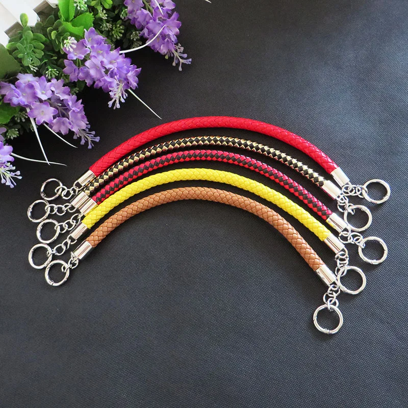 2Pcs 30-60cm Leather Bags Handles Shoulder Strap DIY Replace Handbag Straps Braid PU Rope Fashion Woman Bag Hardware Accessories