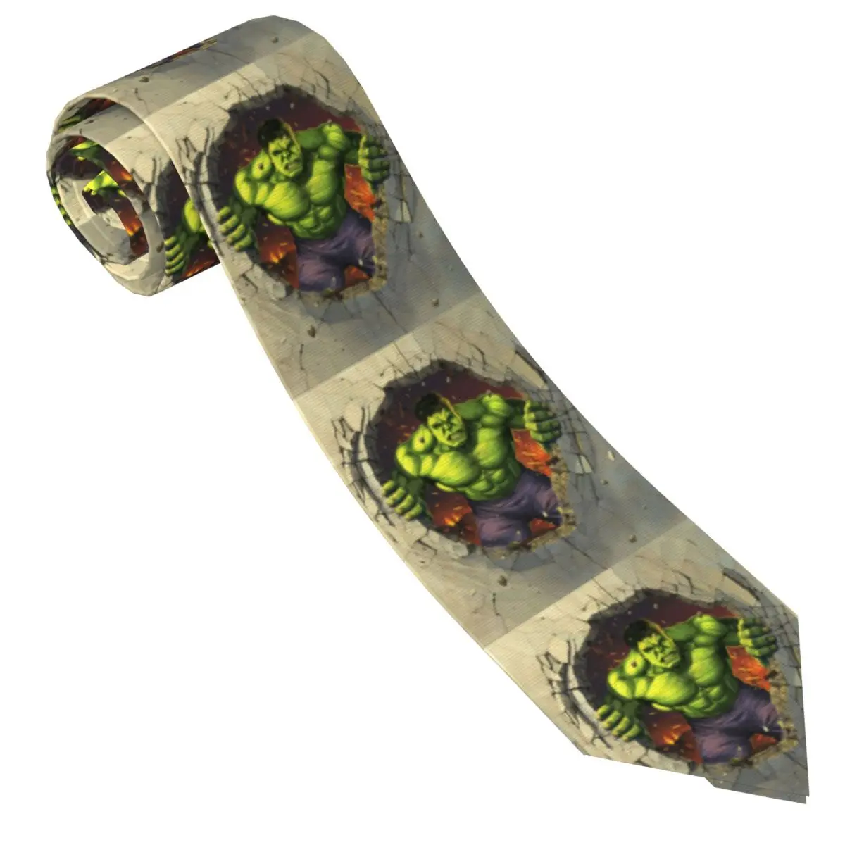 Custom Hulk Neck Ties Men Printed Necktie Four Seasons Fashion Tie Necktie For Birthday Gift