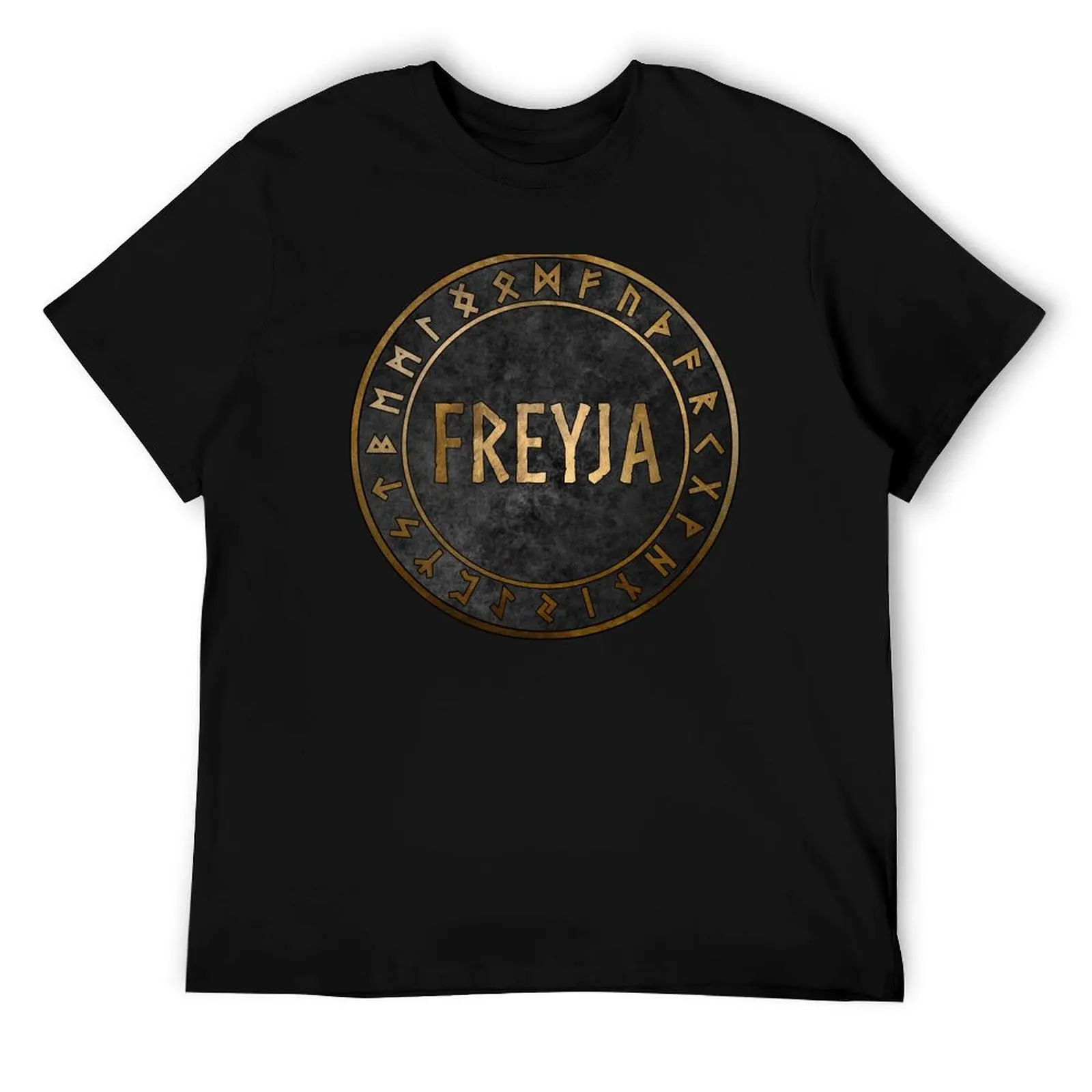 

Freyja Norse Goddess with Viking Runes T-Shirt anime tshirt t shirt for man T-Shirt