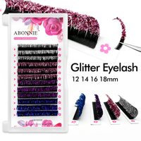 Abonnie Glitter Wet Lashes Extensions Spikes Classic Eyelashes  New Type Eyelashes for Eye Beauty