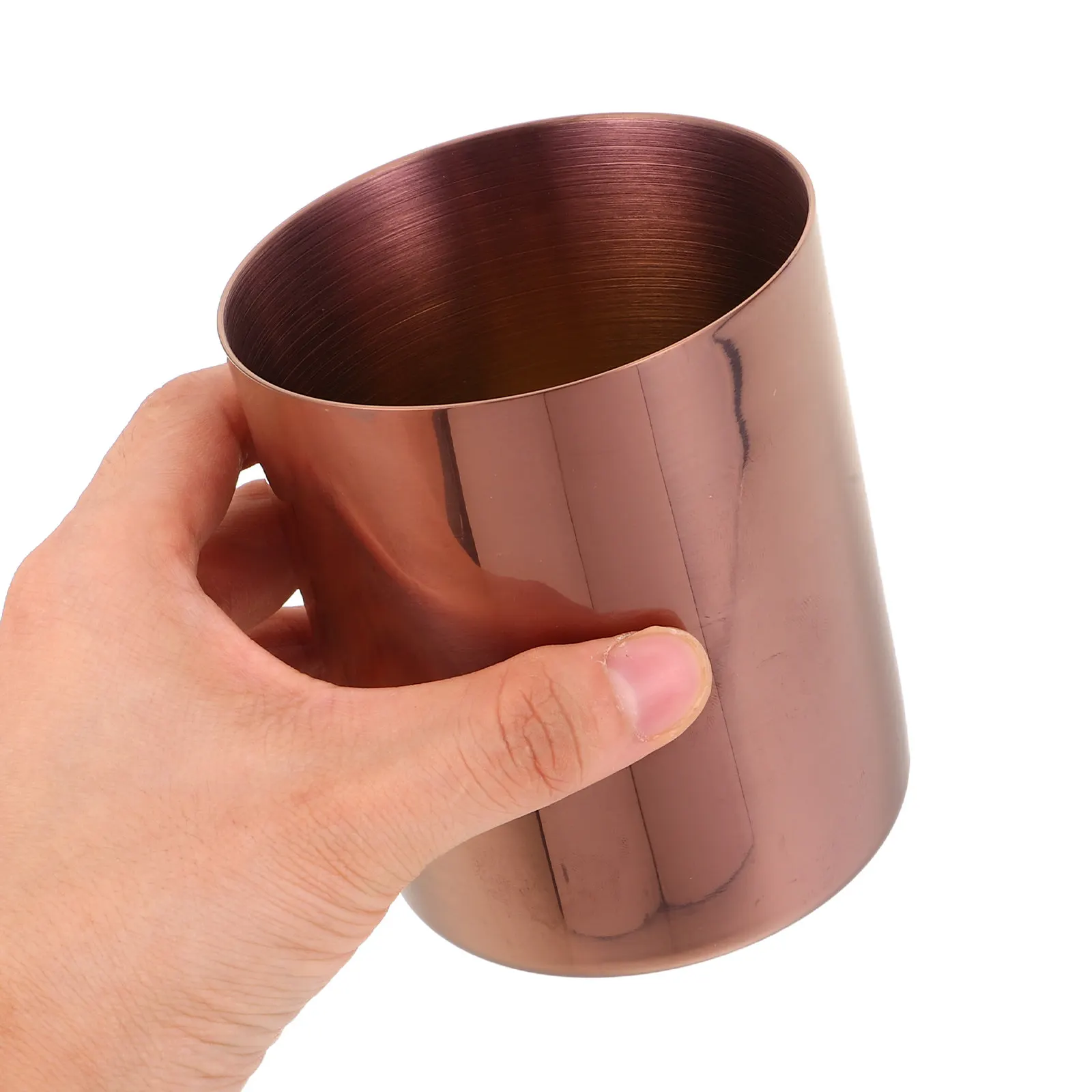 

Stainless Steel Pen Holder Rose Gold Round Cylinder Desktop Organizer For Pens Pencils Brushes Office Desk Accessories